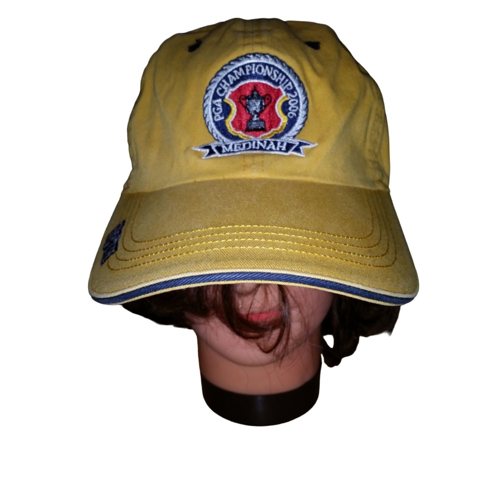 Ahead 2006 PGA Championship Medinah Golf Hat Mens Yellow Adjustable Strapback OS